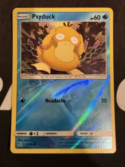 Psyduck 11/68 Common Hidden Fates Pokemon Card Reverse Holo Near Mint - Image 1