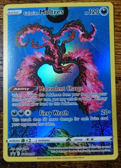 Galarian Moltres SWSH284 Black Star Promo Full Art Pokemon Card LP - Image 1