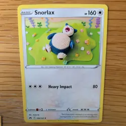 SNORLAX 109/159 POKEMON CARD (CROWN ZENITH SET) ASAKO ITO CROCHET KNITTED - Image 1