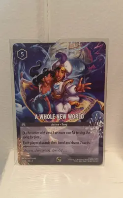Disney Lorcana Card - A Whole New World Promo 10/C1 NEAR MINT NON FOIL - Image 1