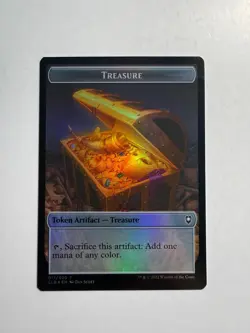 Treasure/Volo's Journal Double-Sided Token 17/18 MTG CLB Foil - Image 2