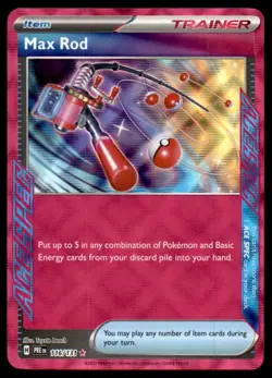 Max Rod 116/131 Holo ACE SPEC Rare Prismatic Evolutions Pokemon Near Mint - Image 1