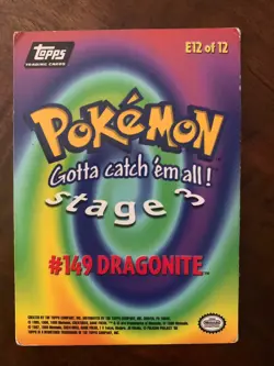 Pokemon Card Vintage 1999 Topps #149 Dragonite Stage 3 #E12 - ENG - Played - Image 2