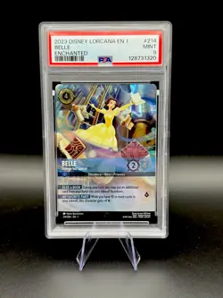 Disney Lorcana The First Chapter Belle Strange But Special Enchanted PSA 9 Mint - Image 1