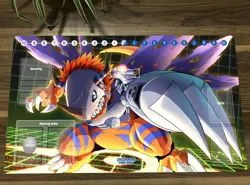 Digimon Adventure Playmat Anime CCG DTCG Mat Metal Greymon Trading Card Game Mat - Image 1