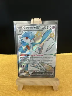 Pokemon Gardevoir EX 217 Paldean Fates Full Art Shiny Holo Card - Image 1