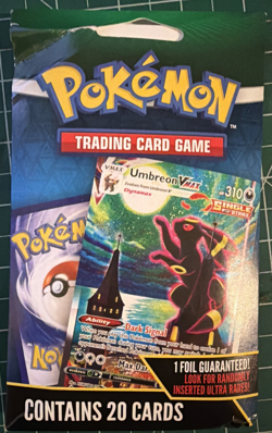 Pokemon TCG Pack Umbreon VMAX 20 Exclusive 20 Card Packs 1 Foil Guaranteed - Image 1