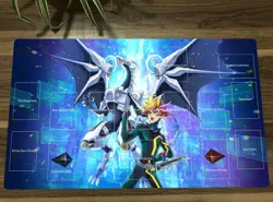 YGO VRAINS Playmat Firewall Dragon CCG TCG Mat Pad Trading Card Game Mat - Image 1