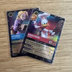 Disney Lorcana Donald Duck& Rapunzel | Enchanted Places FOTA Cards Epcot - Image 1