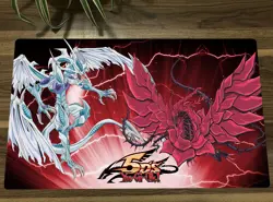 YGO Playmat Black Rose Dragon Stardust Dragon CCG TCG Mat Card Game Mat New - Image 1