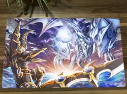YGO! Playmat Dark Paladin Neo Blue-Eyes Ultimate Dragon CCG TCG Card Game Mat - Image 1