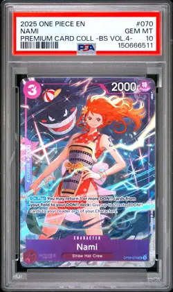 2025 ONE PIECE PREMIUM CARD COLLECTION -BEST SELECTION VOL.4 - #070 NAMI PSA 10 - Image 1