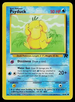 Pokemon Card Team Rocket Psyduck 65/82 Common - Image 1