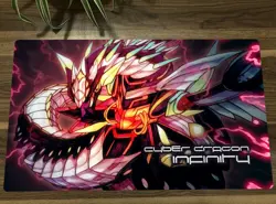 YGO Duel Playmat Cyber Dragon Infinity CCG TCG Card Game Mat +Bag - Image 1