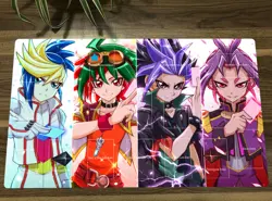 NEW YGO ARC-V Yugo Yuri Yuto Trading Card Game Mat TCG Playmat + Free Bag - Image 1