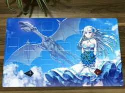 NEW YGO Girl Playmat Blue-eyes White Dragon TCG CCG Trading Card Game Mat - Image 1
