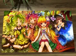 YGO Duel Playmat Traptrix Nepenthes CCG TCG Trading Card Game Mat - Image 1