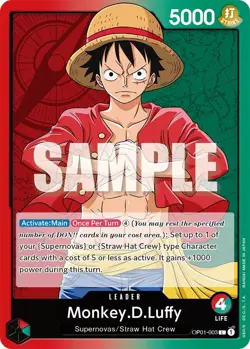 Monkey.D.Luffy [One Piece Demo Deck Cards] Near Mint - Image 1