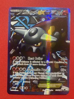 Heatran EX (Team Plasma) (Full Art) 109/116 Plasma Freeze Holo Pokemon Card TCG - Image 2