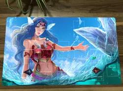 NEW YGO Playmat Mermail Abysslinde CCG TCG Trading Card Game Mat +Free Bag - Image 1