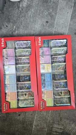 Pokemon Prismatic Evolutions Costco 8 Mini-Tin Bundle w Promo Cards 2 Pack - Image 1