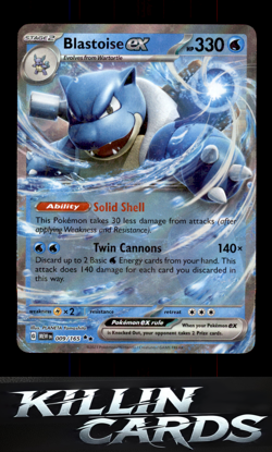 Blastoise ex - 009/165 009/165 Pokemon Double Rare SV: Scarlet & Violet 151 Card - Image 1