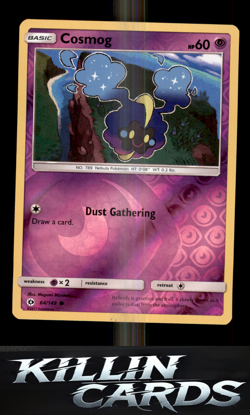 Reverse Holofoil Cosmog 64/149 Pokemon Common SM Base Set Card NM - Image 1
