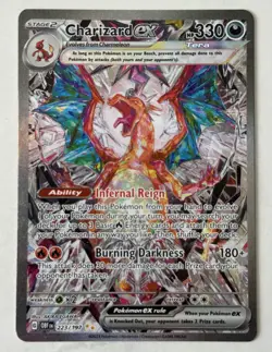 Pokemon TCG Charizard EX Holo Ultra Rare Card 223/197 SV03 Obsidian Flames - Image 1