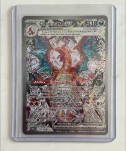 Pokemon TCG Charizard EX Holo Ultra Rare Card 223/197 SV03 Obsidian Flames - Image 3