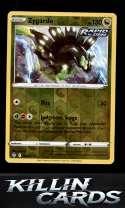Reverse Holofoil Zygarde 118/203 Pokemon Holo Rare SWSH07: Evolving Skies Card N - Image 1