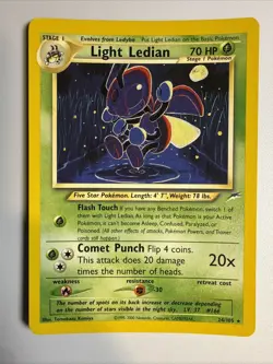Light Ledian 24/105 Neo Destiny Rare Pokemon Card - NM-/LP+++ - Image 1