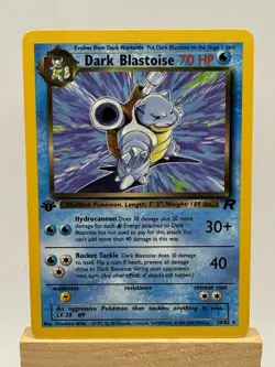 Pokemon TCG 1st Edition Dark Blastoise 20/82 Rare Non-Holo Card - Image 1
