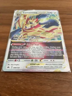 Zamazenta 099/159 V Star Crown Zenith Pokemon Card Rare Pack Fresh - Image 2