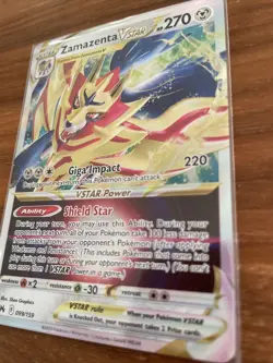 Zamazenta 099/159 V Star Crown Zenith Pokemon Card Rare Pack Fresh - Image 4