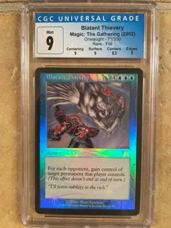 MtG - FOIL Blatant Thievery - Onslaught - CGC 9 Mint! - Image 1