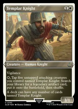 Mint/Near-Mint, English - 1 x MTG Templar Knight - Foil Etched Universes Beyond: - Image 1