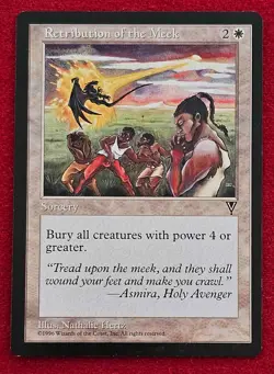 RETRIBUTION OF THE MEEK, MAGIC THE GATHERING VISION NEAR MINT MTG - Image 1