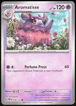 Prismatic Evolutions Aromatisse (Poke Ball Pattern) 039/131 Holo Pokemon NM/M - Image 1