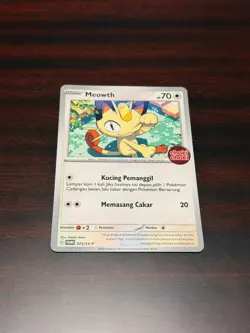 Pokemon TCG Bahasa Indonesia Language Meowth Choki Choki STAMP Promo 073/SV-P - Image 1