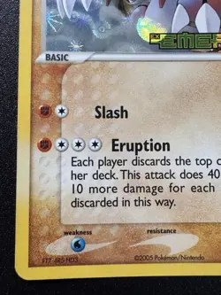 Groudon 14/106 EX Emerald Pokemon Card Reverse Holo Foil Rare HP - Image 5