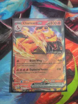 🔥 Pokemon Charizard ex 006/165 Sv: Scarlet & Violet 151 Holo Double Rare NM 🔥 - Image 1