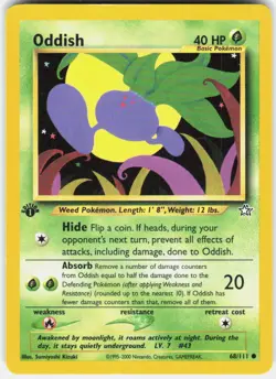 Oddish 68/111 Common Neo Genesis Pokemon 1st Edition NM/M - Image 1