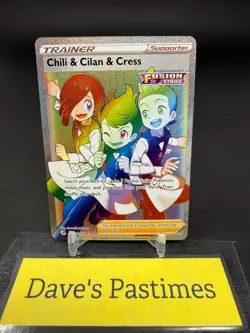 Chili & Cilan & Cress 258/264 Fusion Strike Ultra Rare Full Art 2021 Pokemon - Image 1