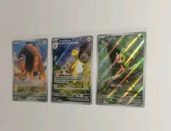 Pokemon TCG: Chaos Rising - Tauros, Ampharos & Chespin Illustration Rare Lot NM - Image 1