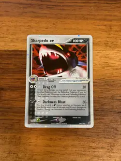 Pokemon Deoxys Sharpedo EX 104/107 Holo LP - Image 1