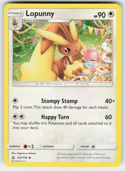 Lopunny 107/156 Uncommon Ultra Prism Pokemon Near Mint - Image 1