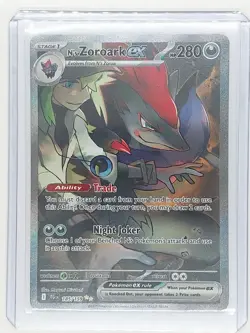 Pokemon TCG N's Zoroark EX Holo Card 185/159 Sv09: Journey Together NM - Image 1