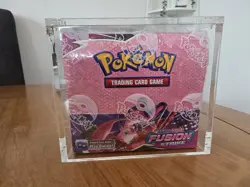 Pokemon TCG Fusion Strike Booster Box Damaged Sealed 36 Packs New acrylic case - Image 1