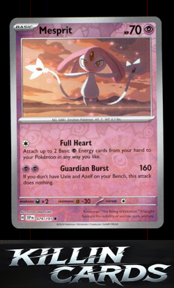 Reverse Holofoil Mesprit - 079/191 079/191 Pokemon Common SV08: Surging Sparks C - Image 1