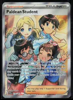 Paldean Student 230/091 Ultra Rare Paldean Fates Pokemon NM - Image 1